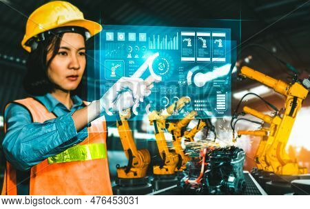 Advanced Robot Arm System For Digital Industry And Factory Robotic Technology . Automation Manufactu