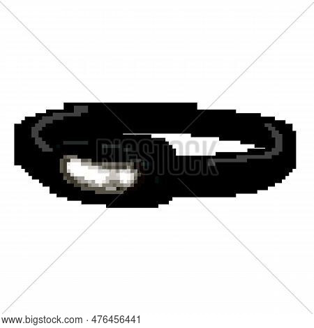 Lamp Headlamp Flashlight Game Pixel Art Retro Vector. Bit Lamp Headlamp Flashlight. Old Vintage Illu
