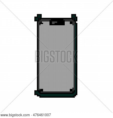 Audio Partybox Sound Game Pixel Art Retro Vector. Bit Speaker Stereo, Power Volume Audio Partybox So