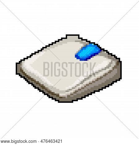 Home Seat Cushion Game Pixel Art Retro Vector. Bit Home Seat Cushion. Old Vintage Illustration