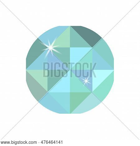 Colorful Gemstones Collection. Set Of Multicolored Diamonds. Precious Stone Vector Jewels. Vector Il