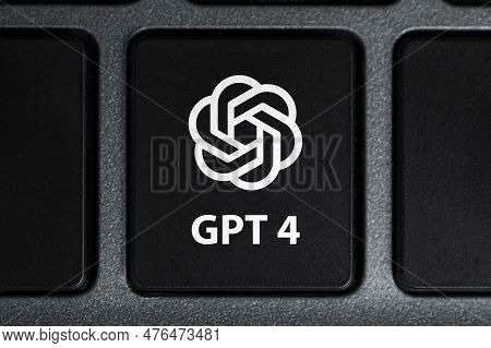 Gpt 4 Bon The Keyboard Button. Chat With Ai Or Artificial Intelligence. Chatbot Developed By Open Ai