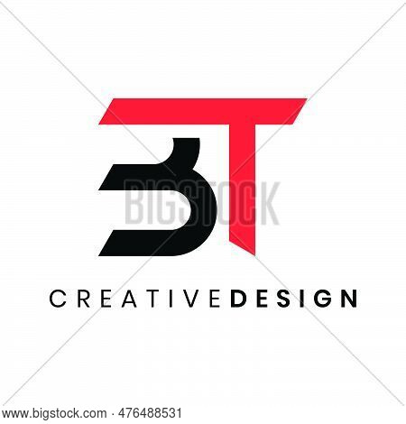 Abstract Unique Letter Bt Logo Design Vector