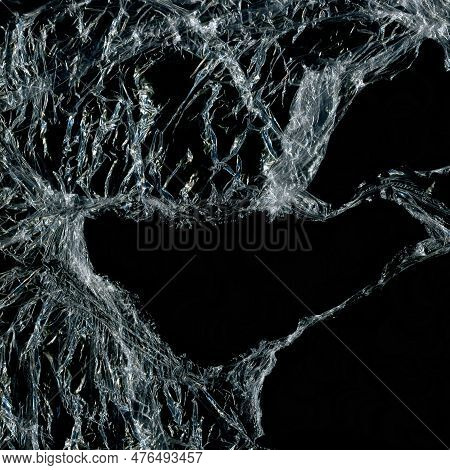 Plastic Texture And Clear Plastic Black Background Transparent Plastic Wrap On The Black