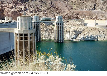 Nevada, Usa - April 21, 2016: View Of The Hoover Dam. Hoover Dam Is A Concrete Arch-gravity Dam In T