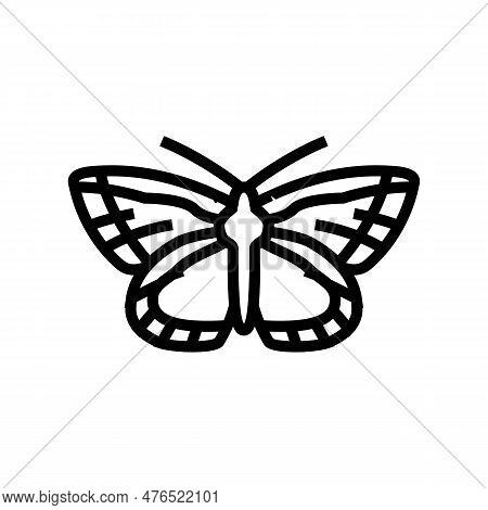 Chalk Hill Blue Spring Line Icon Vector. Chalk Hill Blue Spring Sign. Isolated Contour Symbol Black 