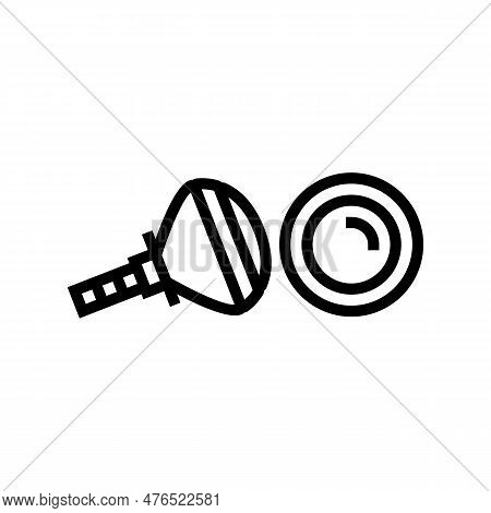 Knobs Pull Hardware Furniture Fitting Line Icon Vector. Knobs Pull Hardware Furniture Fitting Sign. 