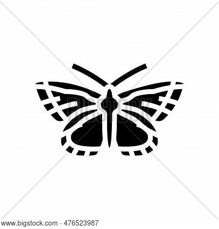 Chalk Hill Blue Spring Glyph Icon Vector. Chalk Hill Blue Spring Sign. Isolated Symbol Illustration
