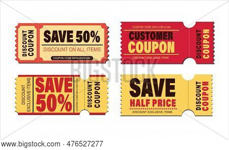 Promo Code Discount Coupon Vector Art Eps