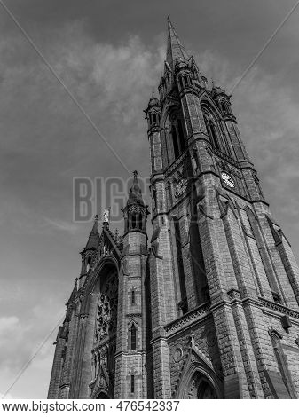 Roman Catholic Cathedral In Ireland, Gothic Style. The Cathedral Church Of St Colman Known As Cobh C