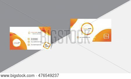 Creative Business Card Template Professional Card Design With Clean Gradient Color Geometric Shape.