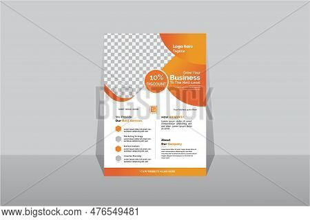 Corporate Business A4 Flyer Vector Template Design For A Digital Marketing Company Annual Report Geo