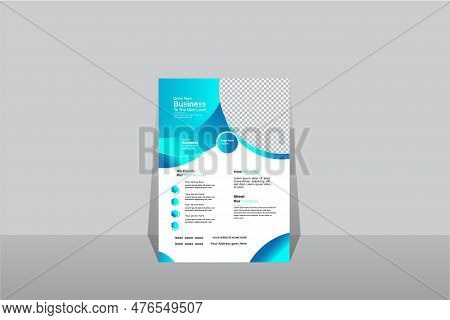 Corporate Business A4 Flyer Vector Template Design For A Digital Marketing Company Annual Report Geo