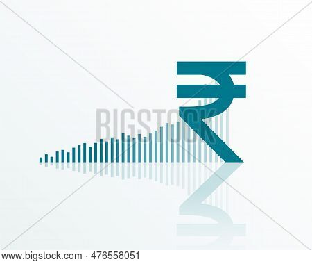 Indian Money Rupee Sign Background Key To Economic Prosperity Vector