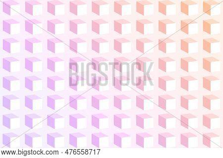 Abstract Three Dimensional Cubic Box Pattern Background Vector
