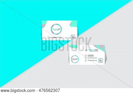 Creative Business Card Template Professional Card Design With Clean Gradient Color Geometric Shape.