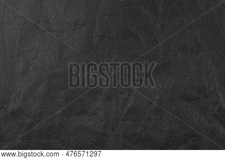 Beautiful Black Background With Leather Texture With Black Veins Of Black Leather As Sample Of Black