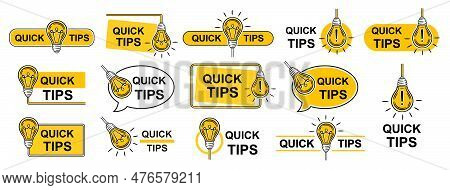Quick Tips, Hint, Helpful Advice With Electric Light Bulb, Did You Know, Useful Learning Information