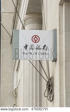 London, Uk - May, 7, 2023 : London Branch Of The Bank Of China. The Boc Is A Chinese State-owned Com