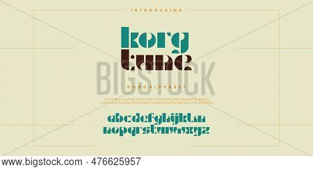 Korg Tune Futuristic Minimalist Display Font Design, Alphabet, Typeface, Letters And Numbers, Typogr