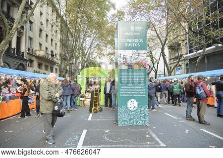 Buenos Aires, Argentina, May 20, 2023: Expo Fair Of Popular Economy And Cooperativism, Event To Prom