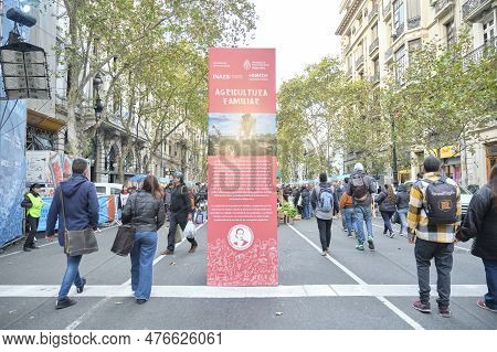 Buenos Aires, Argentina, May 20, 2023: Expo Fair Of Popular Economy And Cooperativism, Event To Prom