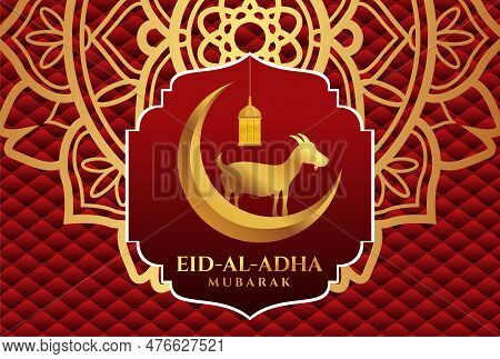 Eid ul Adha Mubarak islamic design with arabic pattern and calligraphy 1