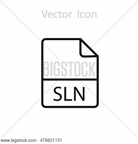 Sln Document File Format Icon Concept. Illustration On White Background..eps