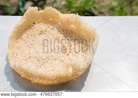 The Rice Crust Is Dried In The Sun Before Being Processed Into Traditional Food. The Rice Crust Or P