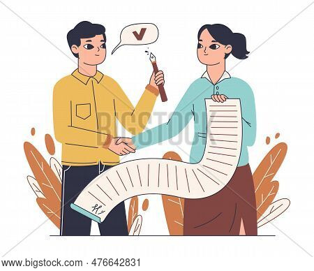 Business Contract Singing, People Sign Official Paper. Deal Arrangement Documents Signing, Electroni