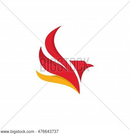 Eagle Letter V Logo. Bird Vector Illustration