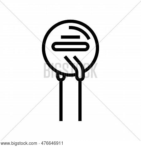Varistor Electronic Component Line Icon Vector. Varistor Electronic Component Sign. Isolated Contour