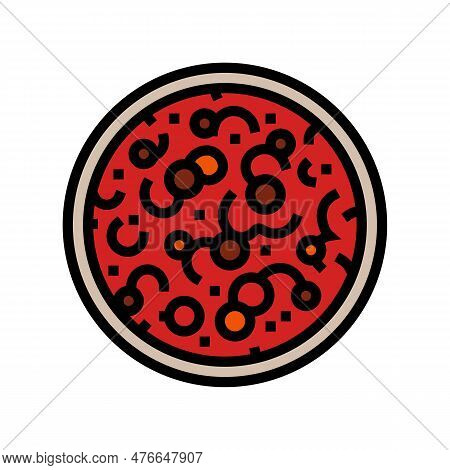 Cranberry Sauce Autumn Season Color Icon Vector. Cranberry Sauce Autumn Season Sign. Isolated Symbol