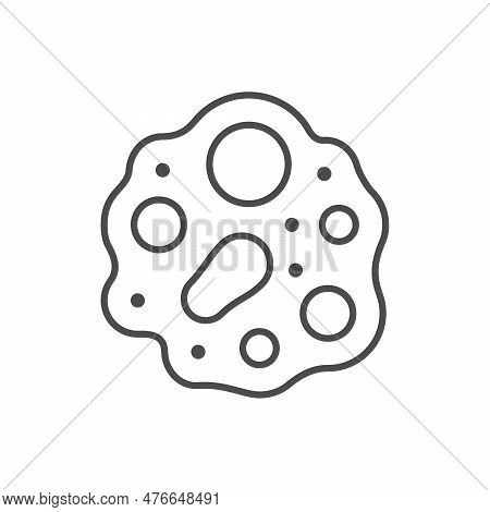 Herpes Zoster Line Outline Icon Isolated On White