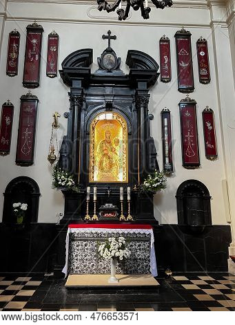 Czerna, Poland April 21, 2023: Image Of Our Lady Of The Scapular In The Monastery In Czerna, Poland.