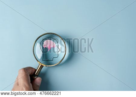 Magnifier With Brainstorm Onside To Smart, Idea, Creative, Thinking, Education, Innovation Smart Int