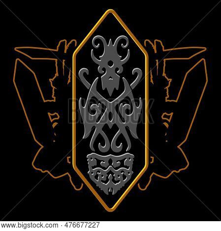 Dayak Culture Vector Template For Graphic Design Needs