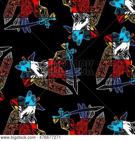 Dayak Culture Vector Template For Graphic Design Needs