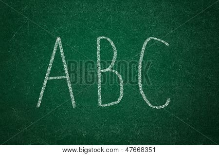 ABC na tablicy, zielony