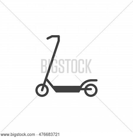 Electric Scooter Vector Icon. Filled Flat Sign For Mobile Concept And Web Design. Kick Scooter Glyph
