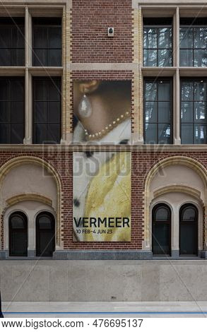 Amsterdam, Netherlands - April 21, 2023: The Rijksmuseum In Amsterdam - The Largest Exhibition On Du