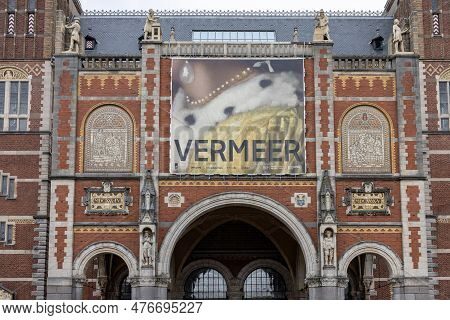 Amsterdam, Netherlands - April 21, 2023: The Rijksmuseum In Amsterdam - The Largest Exhibition On Du