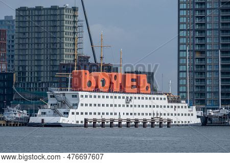 Amsterdam, The Netherlands - 8 September 2022: The Botel Was A River Cruiser, That Was Converted Int