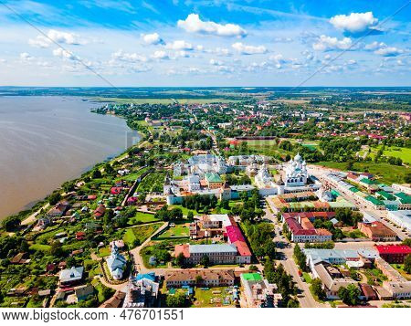 Rostov Kremlin And Lake Nero Aerial Panoramic View In Rostov Veliky Or Rostov The Great In Yaroslavl