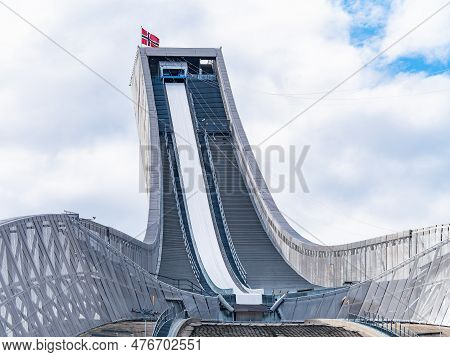 The Inrun Of Holmenkollen Ski Jump In Oslo, Norway