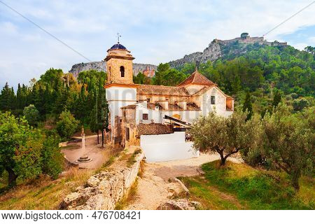 Sant Feliu Church Aerial Panoramic View. Sant Feliu Or St Felix Is A Romanesque And Gothic Style, Ro