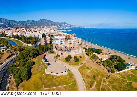 Sohail Castle Or Castillo Sohail Aerial Panoramic View. Sohail Castle A Historic Fortress In Fuengir