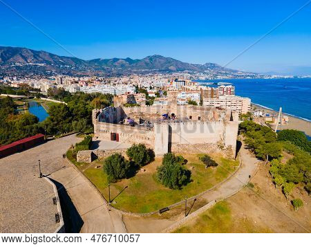 Sohail Castle Or Castillo Sohail Aerial Panoramic View. Sohail Castle A Historic Fortress In Fuengir