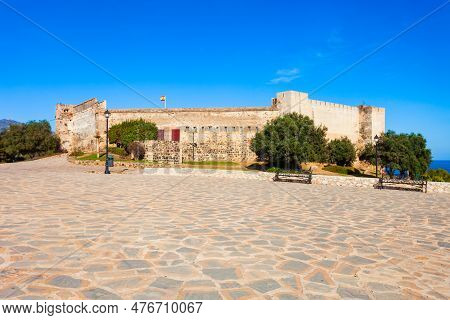 Sohail Castle Or Castillo Sohail Closeup View. Sohail Castle A Historic Fortress In Fuengirola City 