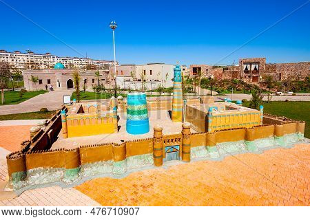 Khiva In Miniature At The Park Navruz Or Navroz Bogi Is An Ethnographic Park In Tashkent City, Uzbek